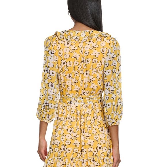 Women's Floral-Print Belted A-Line Dress - Picture 2 of 5